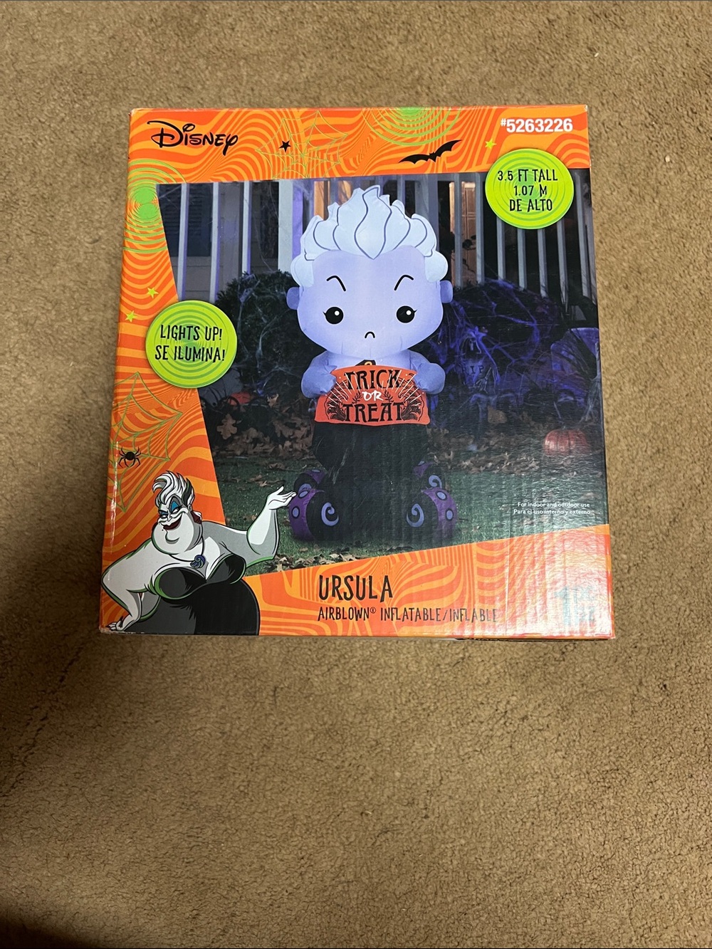 Disney Ursula Halloween Inflatable - Purple, White, Black, Orange
